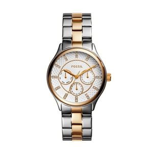 Fossil women two tone watch silver rose gold brand new